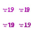 Custom-Fetti Number - 19 Fuchsia