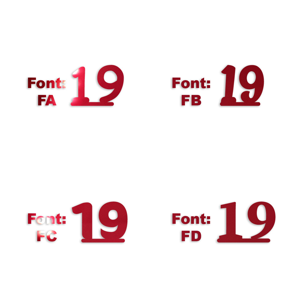 Custom-Fetti Number - 19 Red