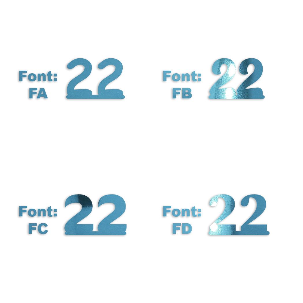 Custom-Fetti Number - 22 Blue Sky