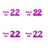 Custom-Fetti Number - 22 Fuchsia