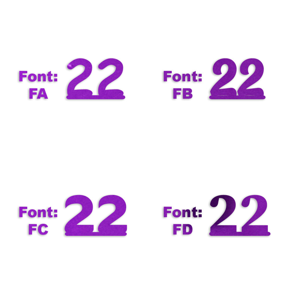 Custom-Fetti Number - 22 Purple