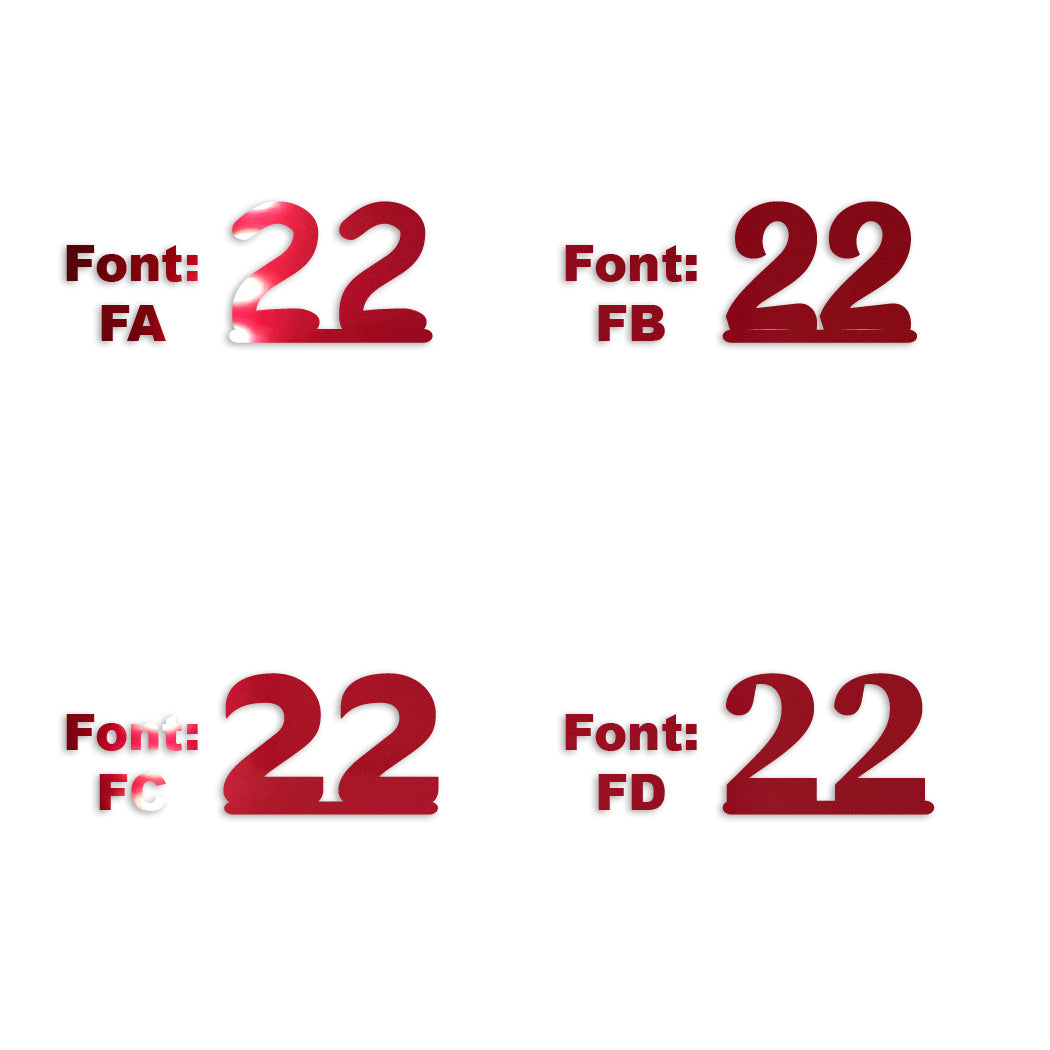 Custom-Fetti Number - 22 Red