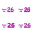 Custom-Fetti Number - 26 Fuchsia