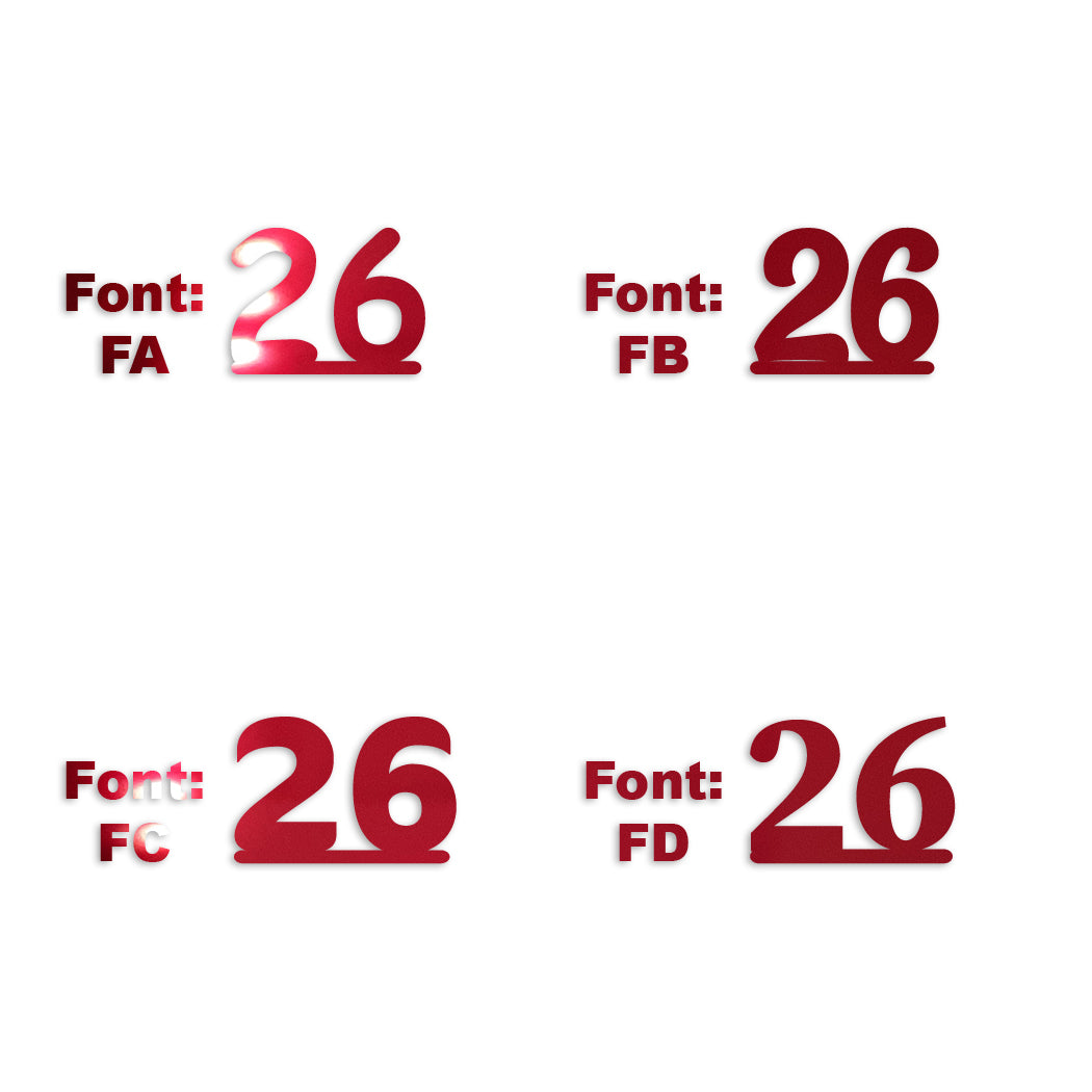 Custom-Fetti Number - 26 Red