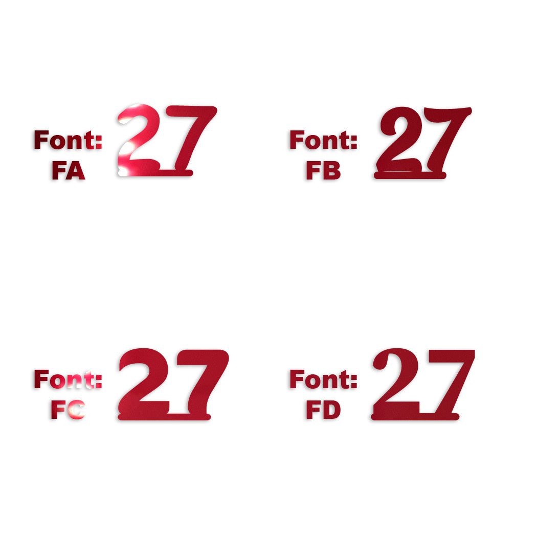 Custom-Fetti Number - 27 Red