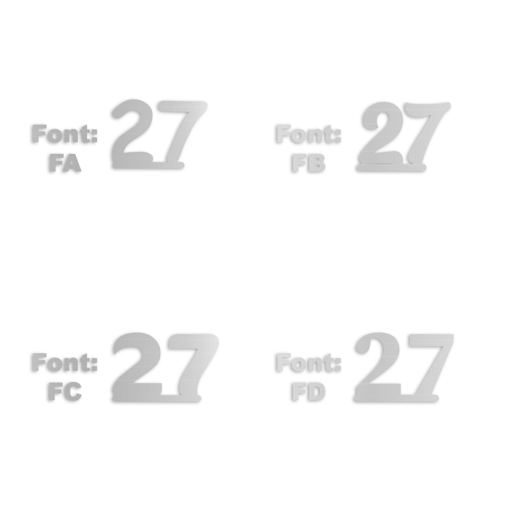 Custom-Fetti Number - 27 Silver