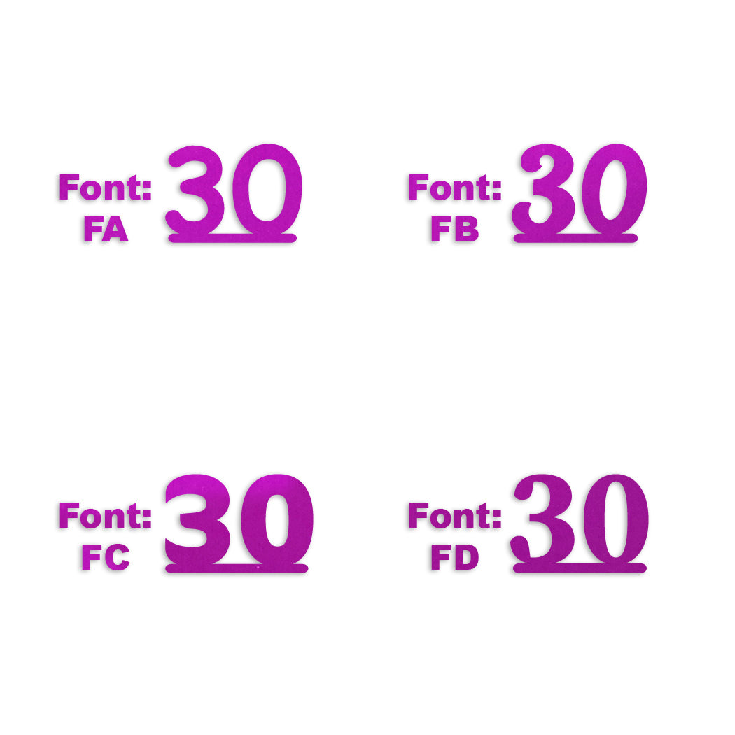 Custom-Fetti Number - 30 Fuchsia