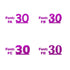 Custom-Fetti Number - 30 Fuchsia