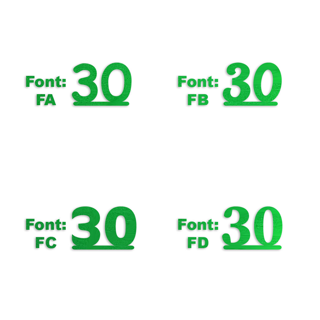 Custom-Fetti Number - 30 Green