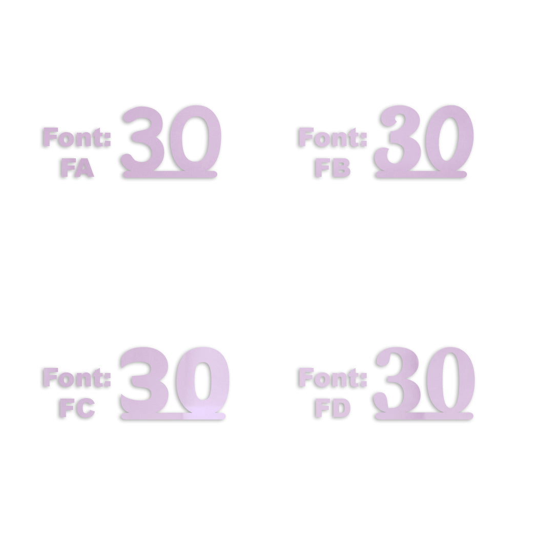 Custom-Fetti Number - 30 Pink