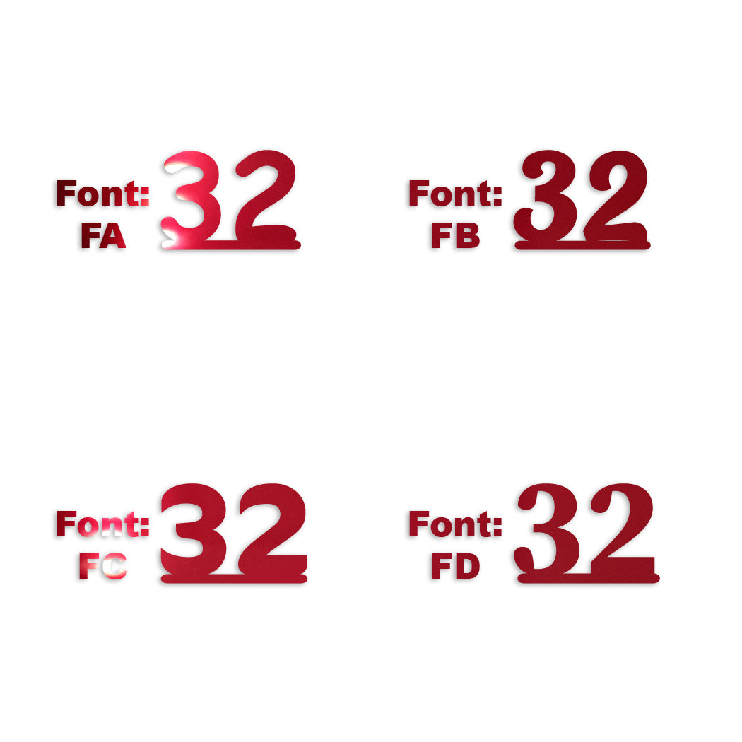 Custom-Fetti Number - 32 Red