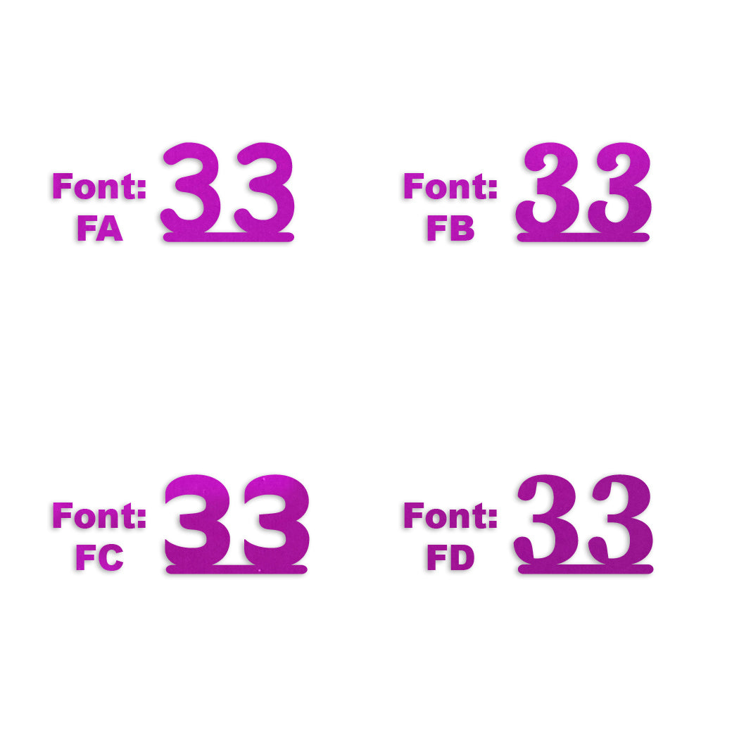 Custom-Fetti Number - 33 Fuchsia