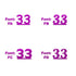 Custom-Fetti Number - 33 Fuchsia