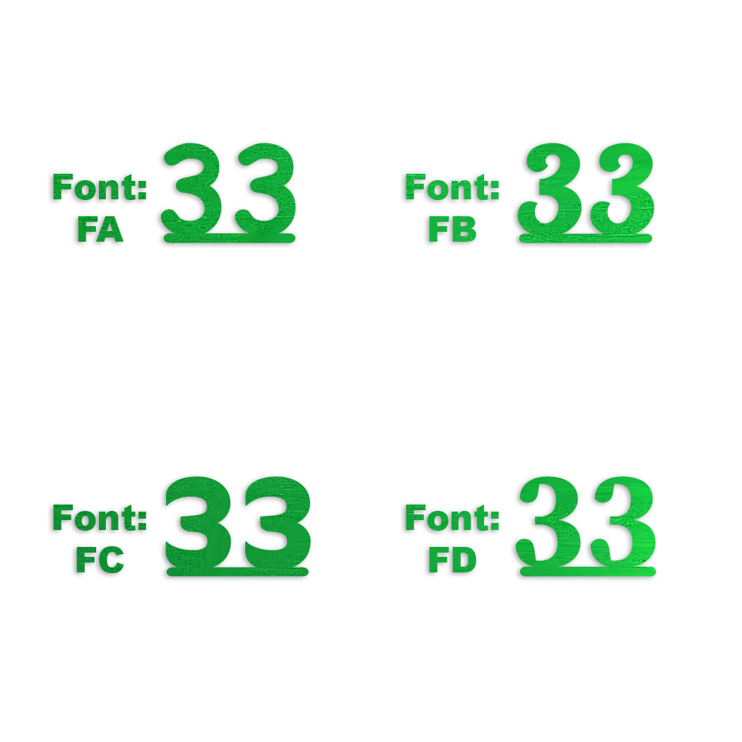 Custom-Fetti Number - 33 Green