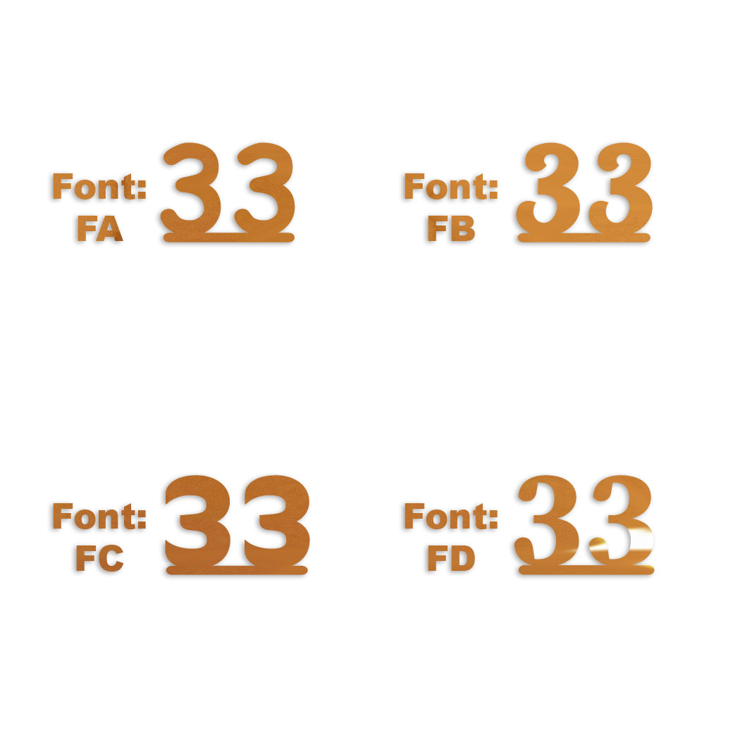 Custom-Fetti Number - 33 Orange