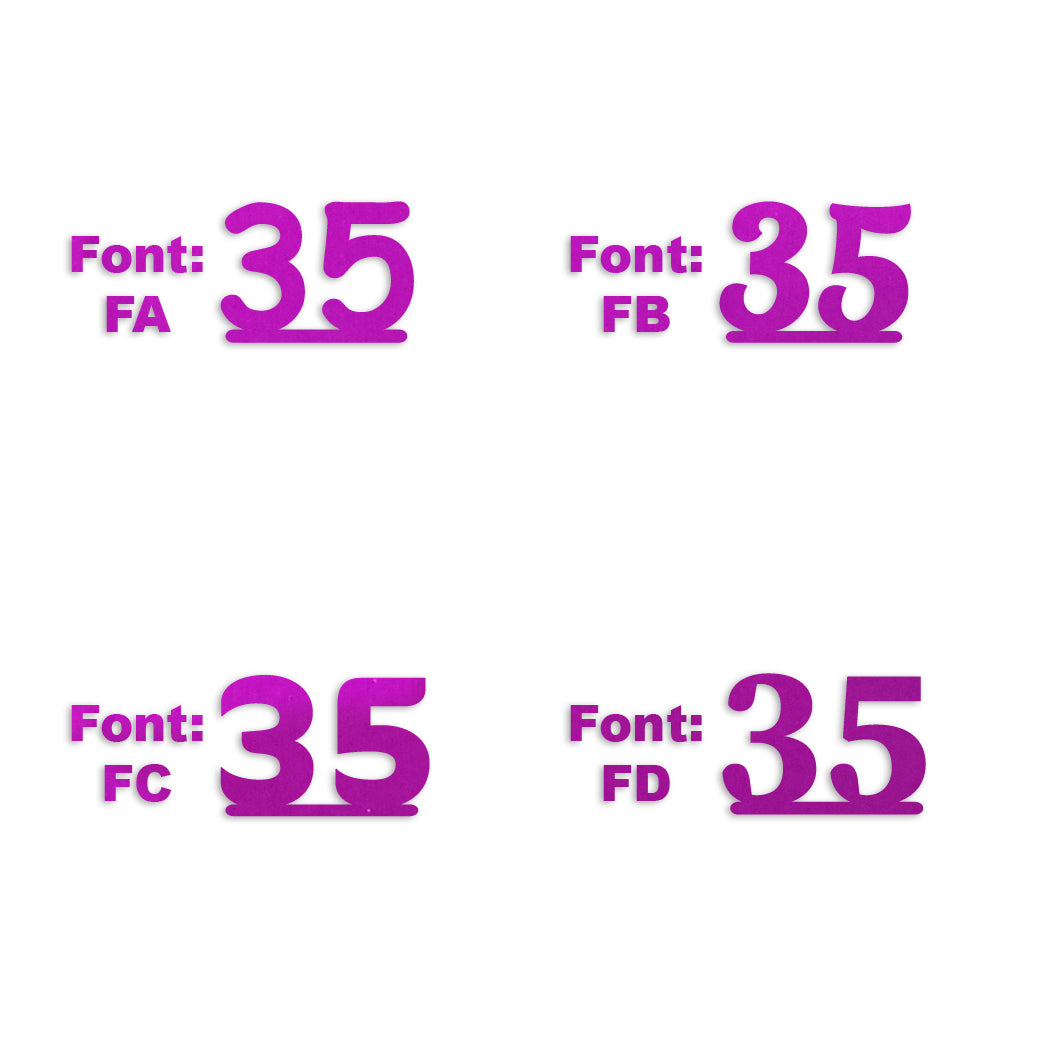 Custom-Fetti Number - 35 Fuchsia