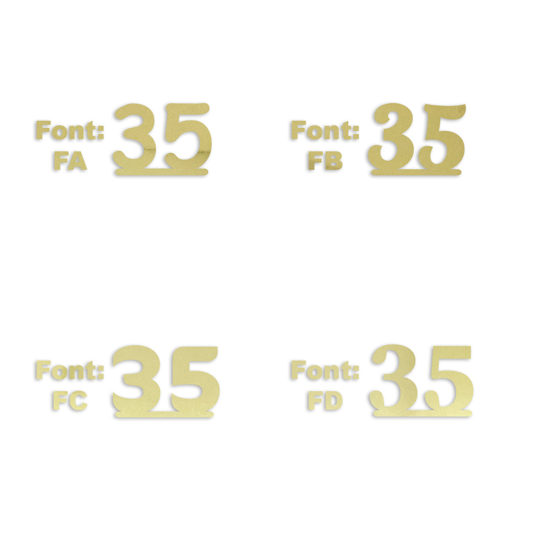 Custom-Fetti Number - 35 Gold