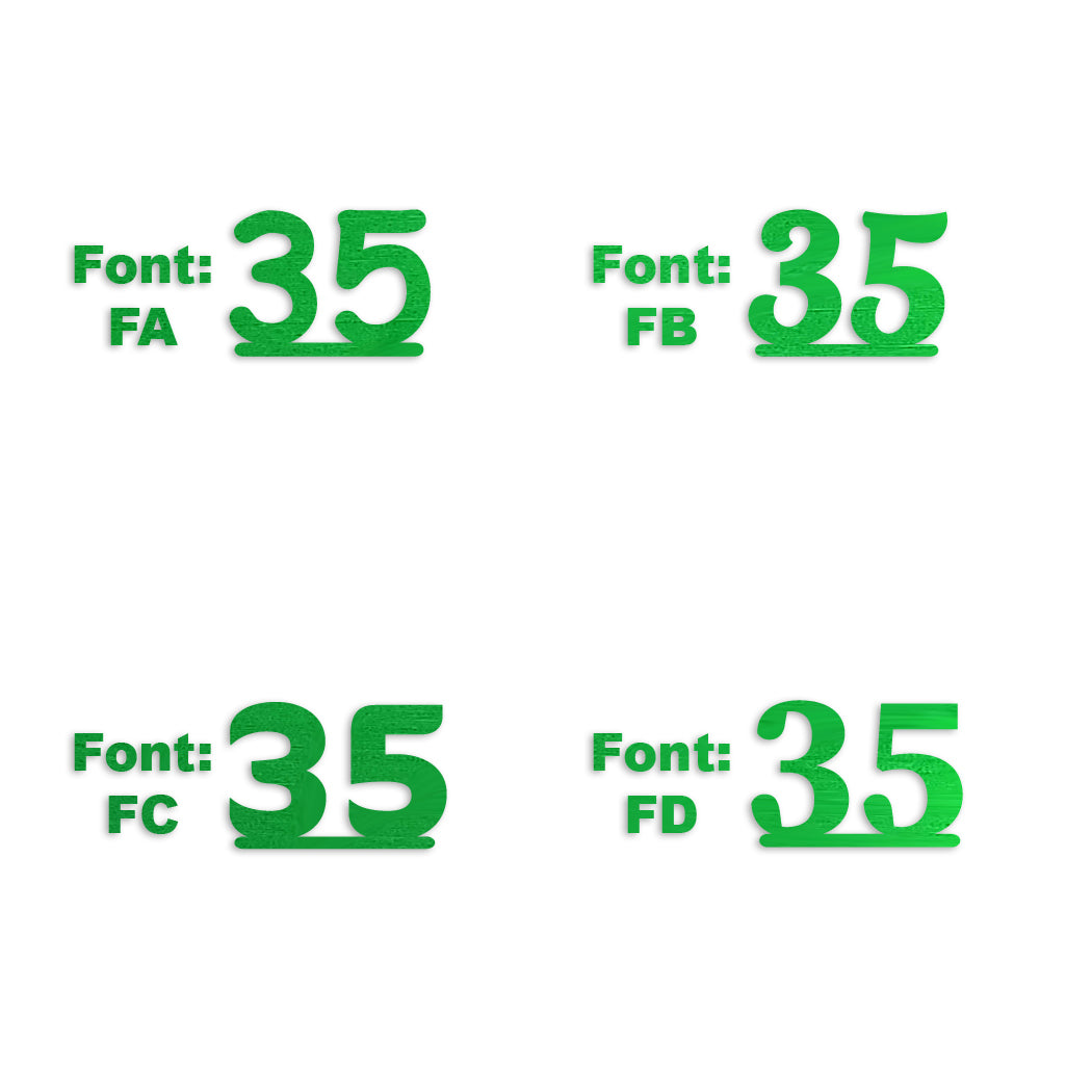 Custom-Fetti Number - 35 Green