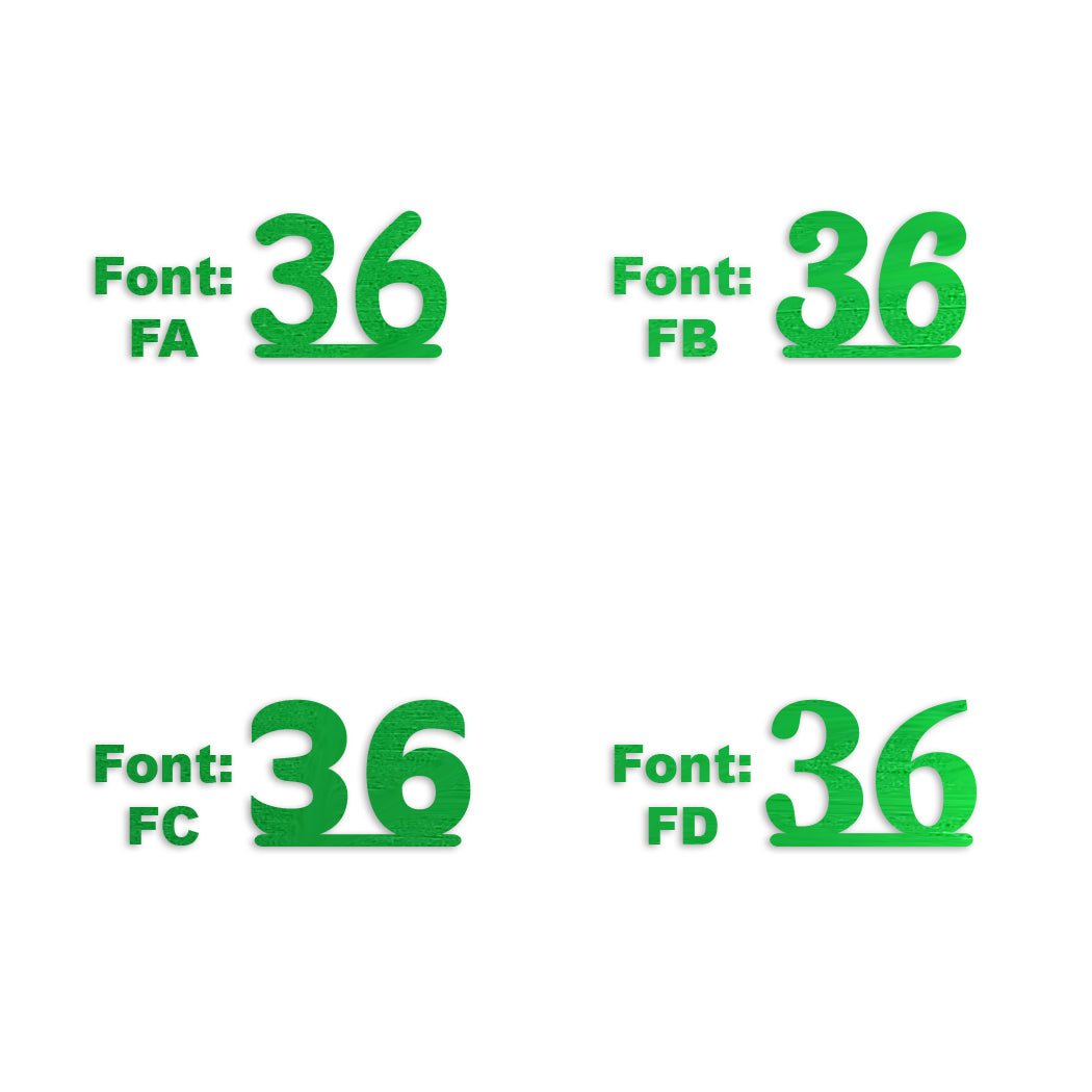 Custom-Fetti Number - 36 Green