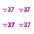 Custom-Fetti Number - 37 Fuchsia