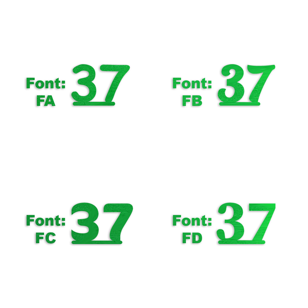 Custom-Fetti Number - 37 Green