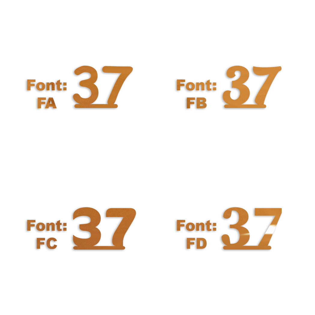 Custom-Fetti Number - 37 Orange