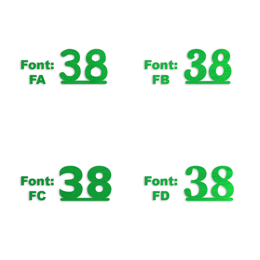 Custom-Fetti Number - 38 Green