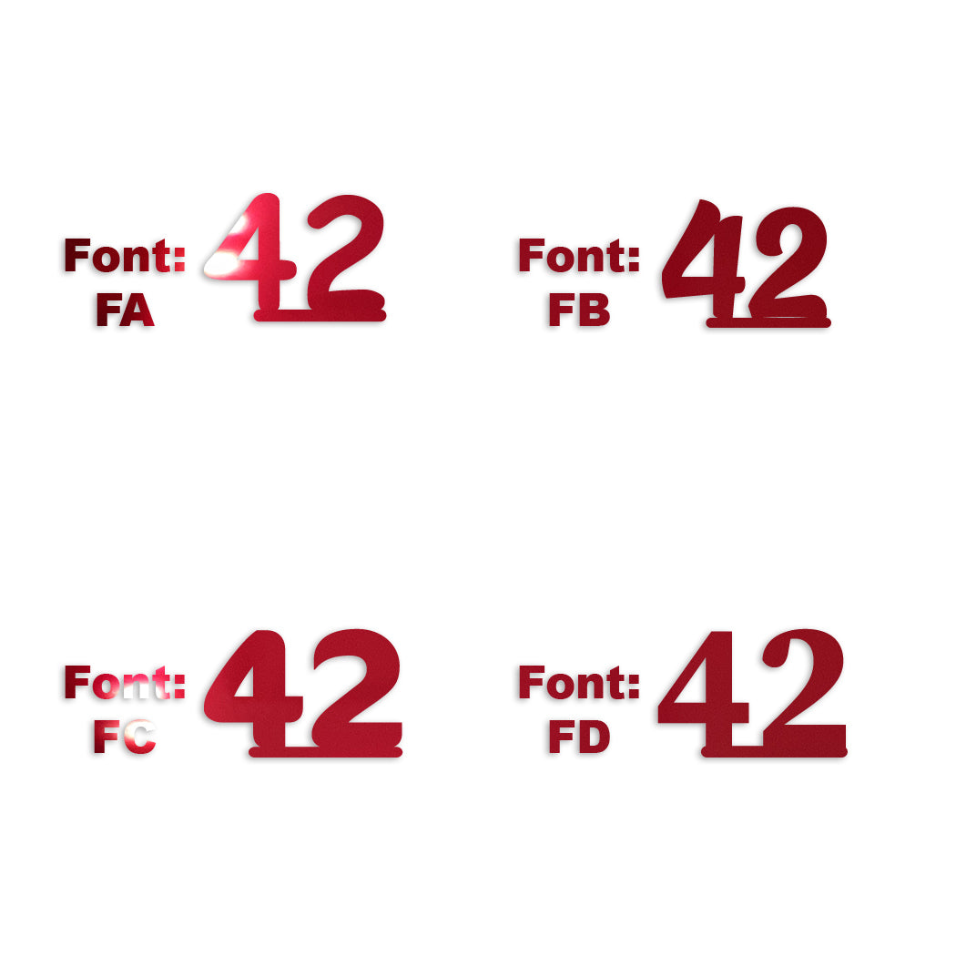 Custom-Fetti Number - 42 Red