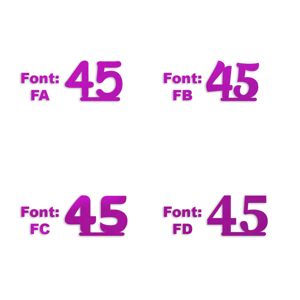 Custom-Fetti Number - 45 Fuchsia