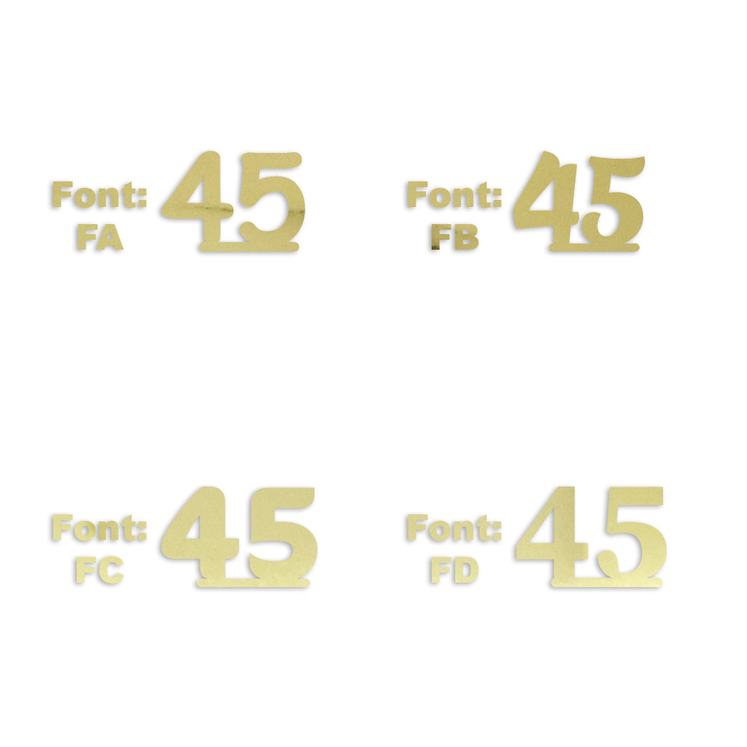 Custom-Fetti Number - 45 Gold