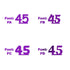 Custom-Fetti Number - 45 Purple