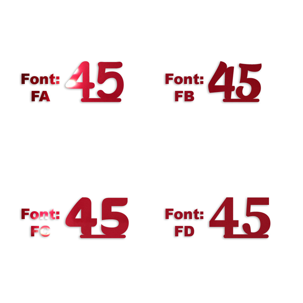 Custom-Fetti Number - 45 Red