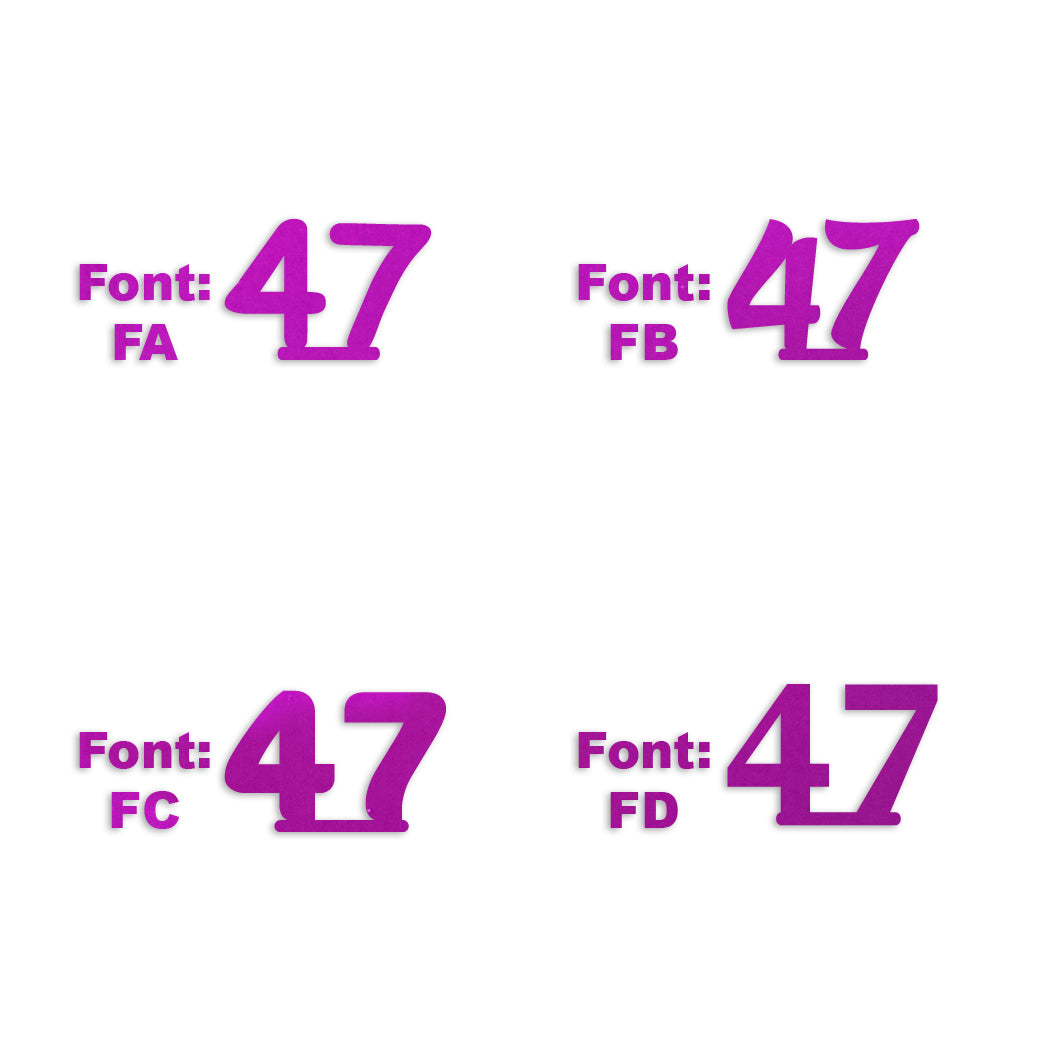 Custom-Fetti Number - 47 Fuchsia