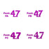 Custom-Fetti Number - 47 Fuchsia