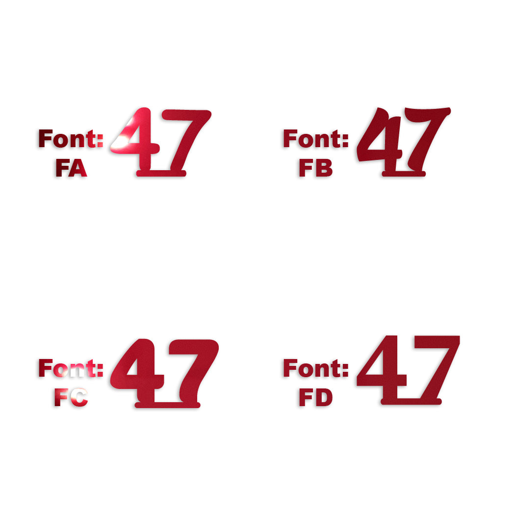 Custom-Fetti Number - 47 Red