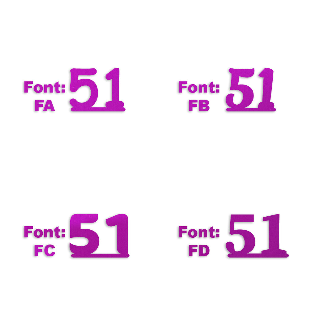 Custom-Fetti Number - 51 Fuchsia