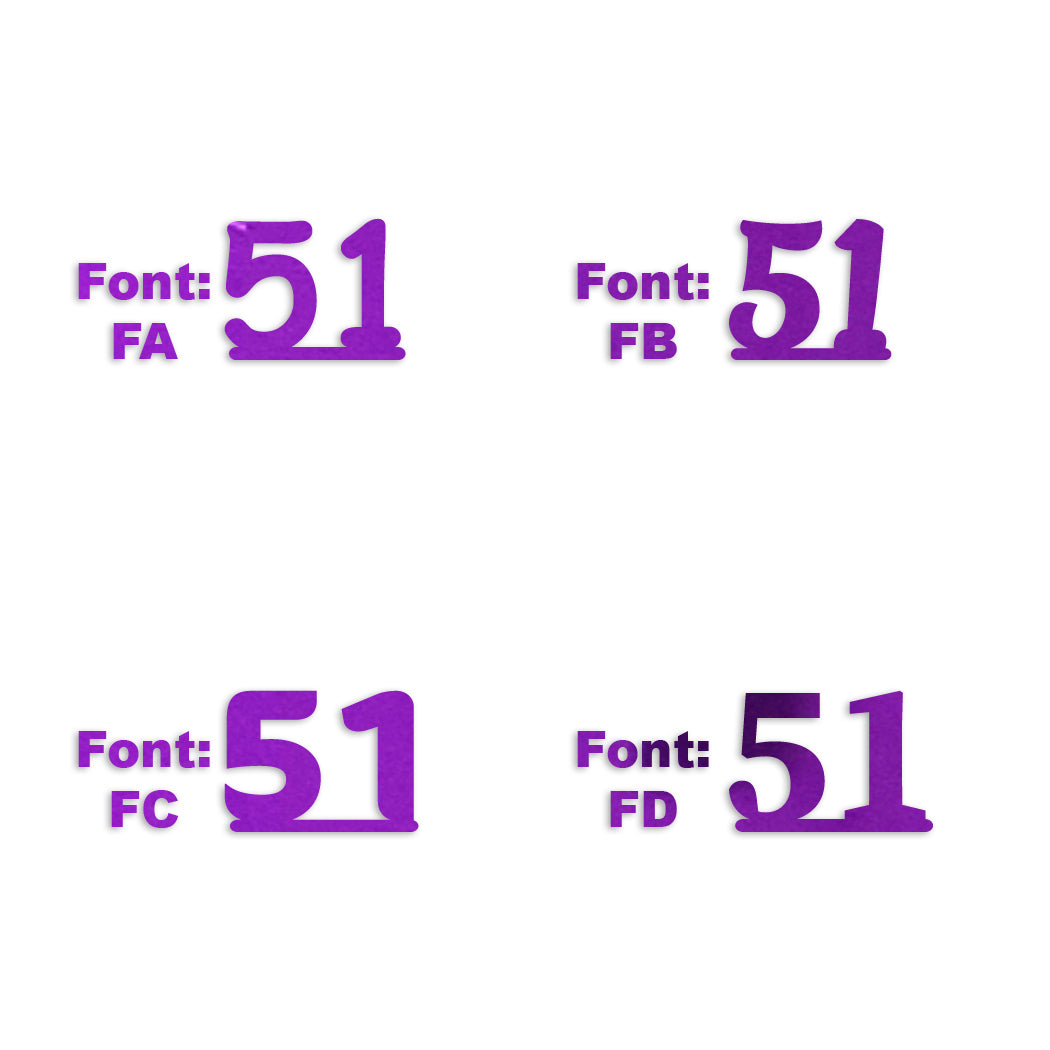 Custom-Fetti Number - 51 Purple