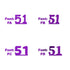 Custom-Fetti Number - 51 Purple