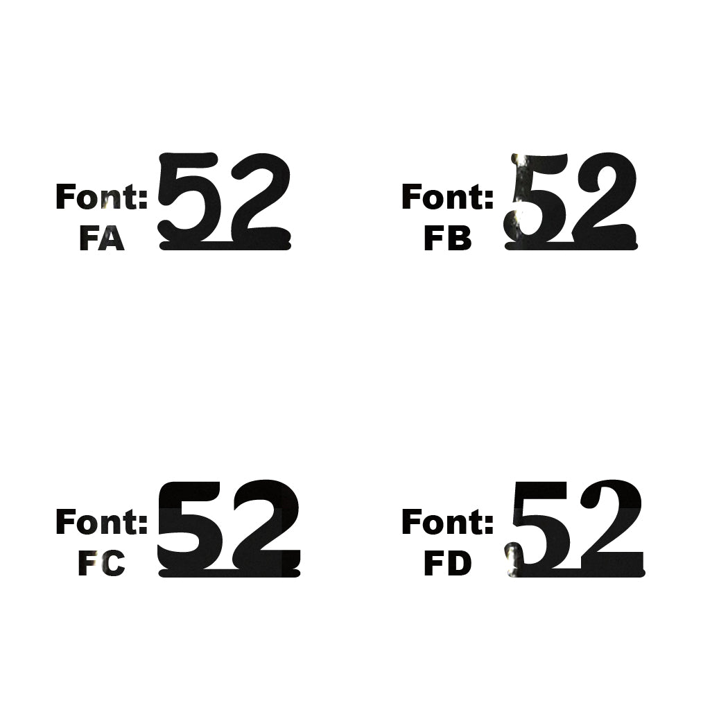 Custom-Fetti Number - 52 Black