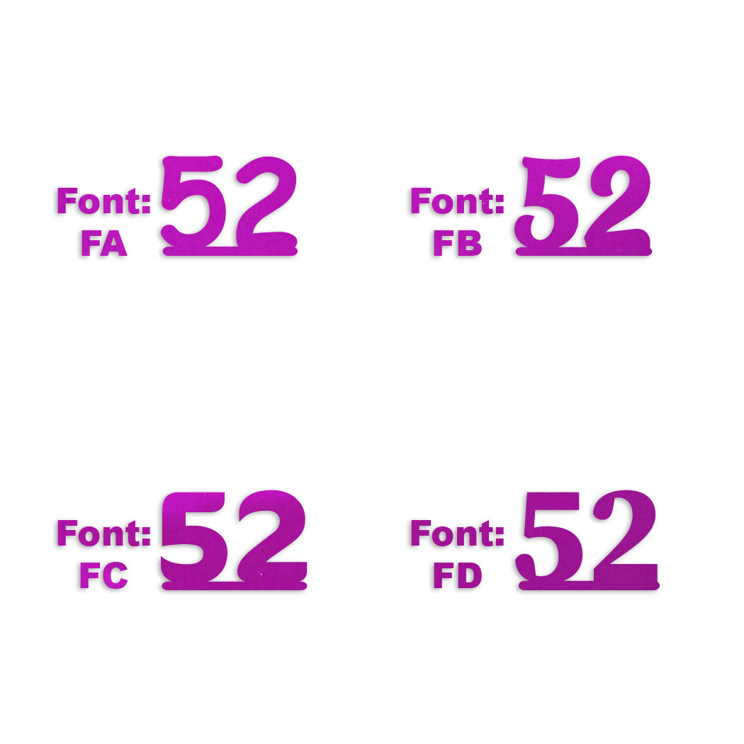 Custom-Fetti Number - 52 Fuchsia