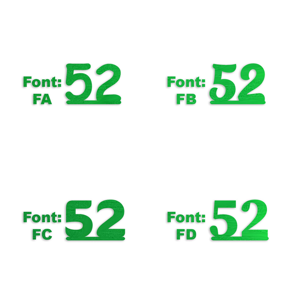 Custom-Fetti Number - 52 Green