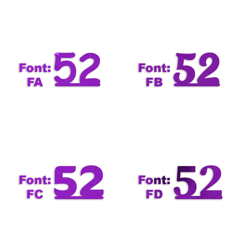 Custom-Fetti Number - 52 Purple