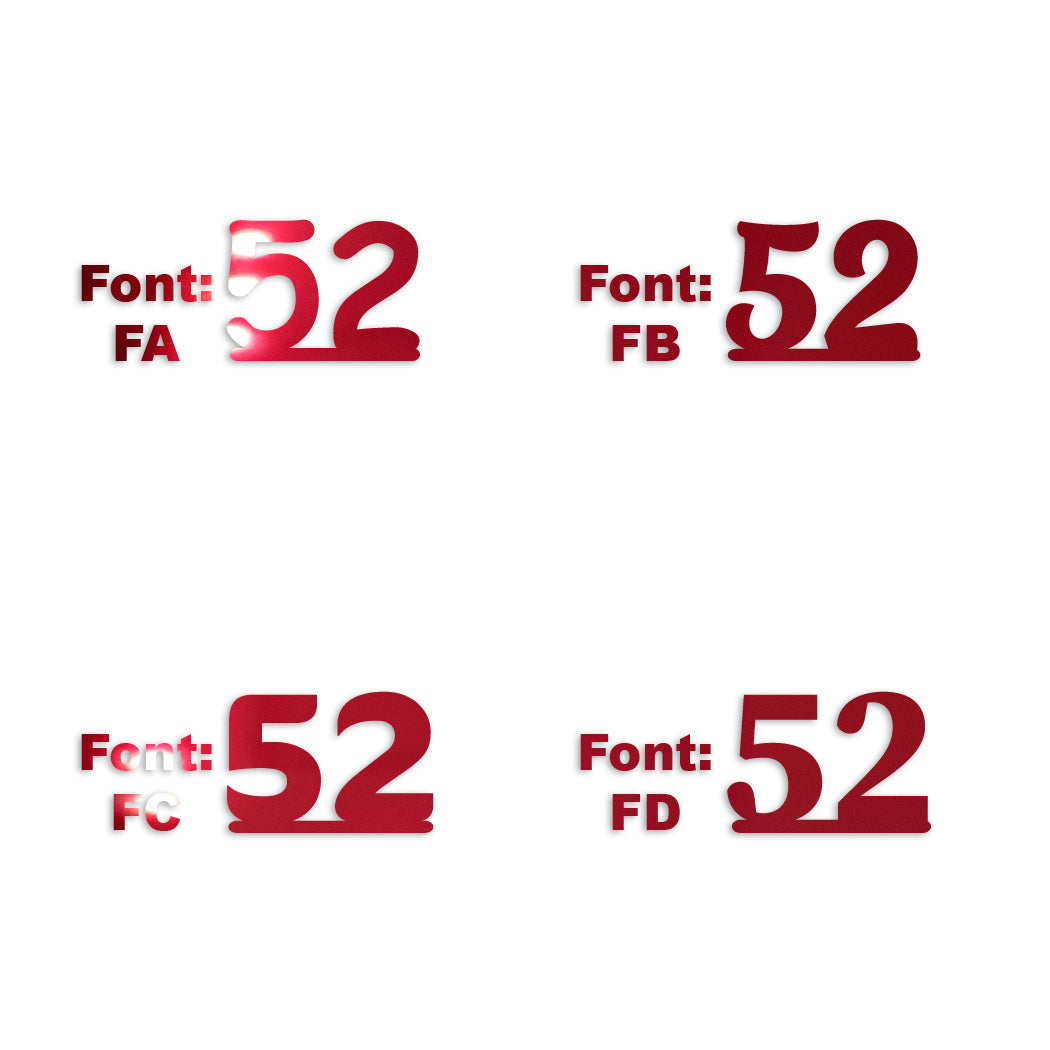 Custom-Fetti Number - 52 Red