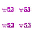 Custom-Fetti Number - 53 Fuchsia