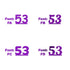 Custom-Fetti Number - 53 Purple