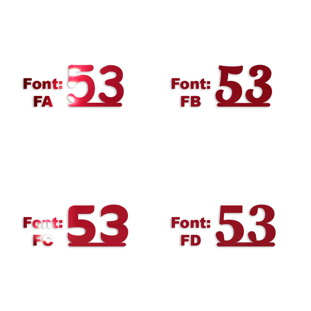 Custom-Fetti Number - 53 Red