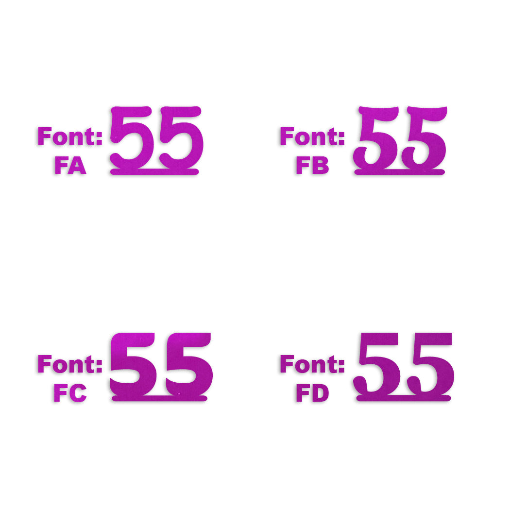 Custom-Fetti Number - 55 Fuchsia