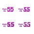 Custom-Fetti Number - 55 Fuchsia