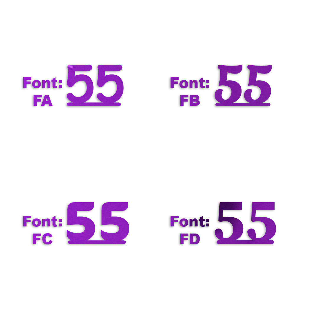 Custom-Fetti Number - 55 Purple