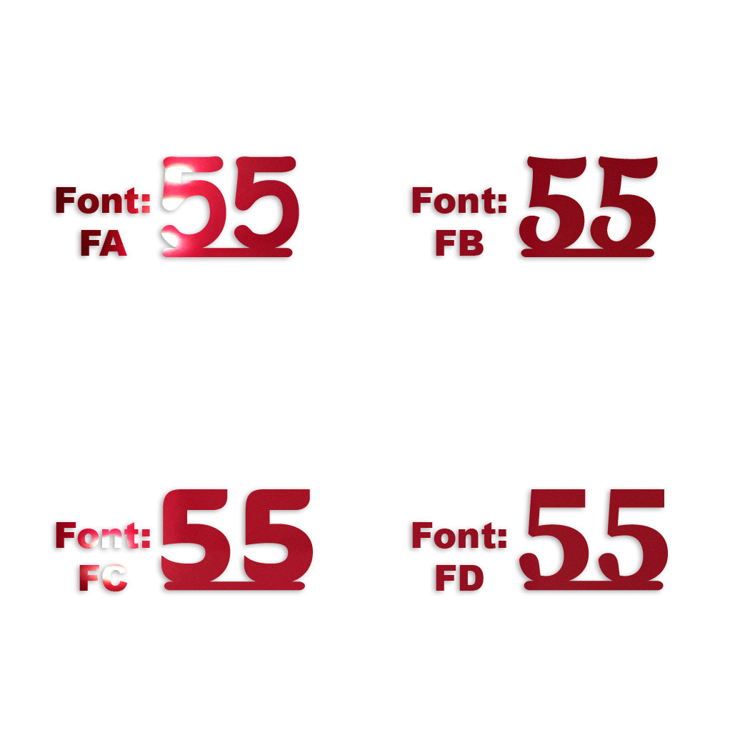 Custom-Fetti Number - 55 Red